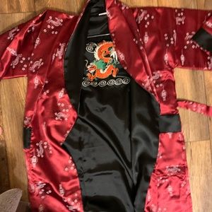 Thailand silk reversible robe/kimono